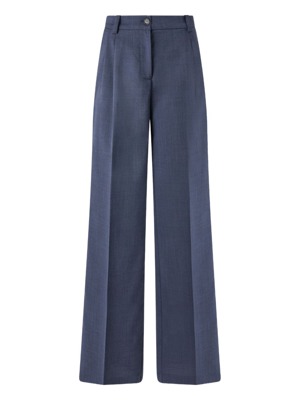High-Waisted Palazzo Trousers With Front Darts