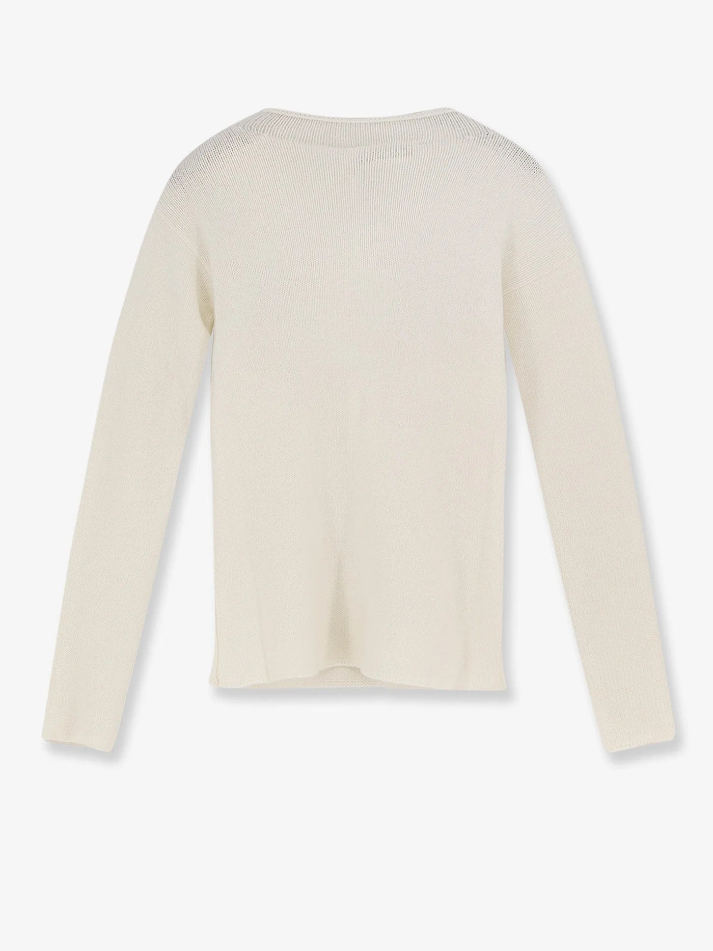 White Pullover Light Knit Stripe Sweater