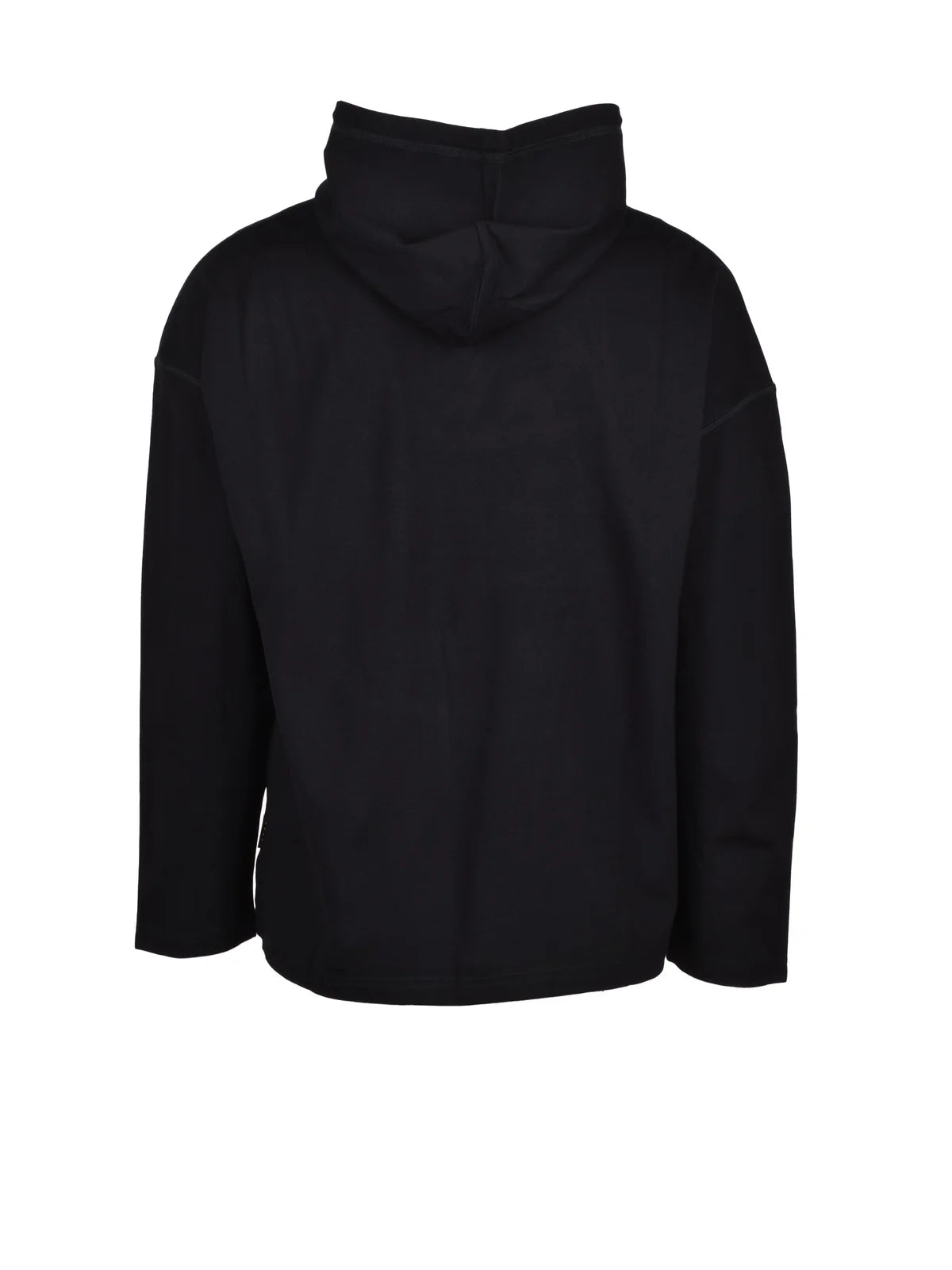 Black Viscose Polyamide Elastomer Men Sweatshirt