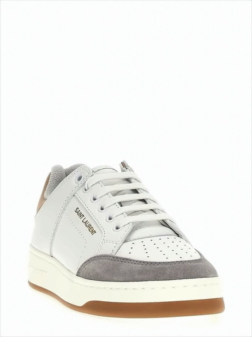 Perforated White Calf Leather Sneakers