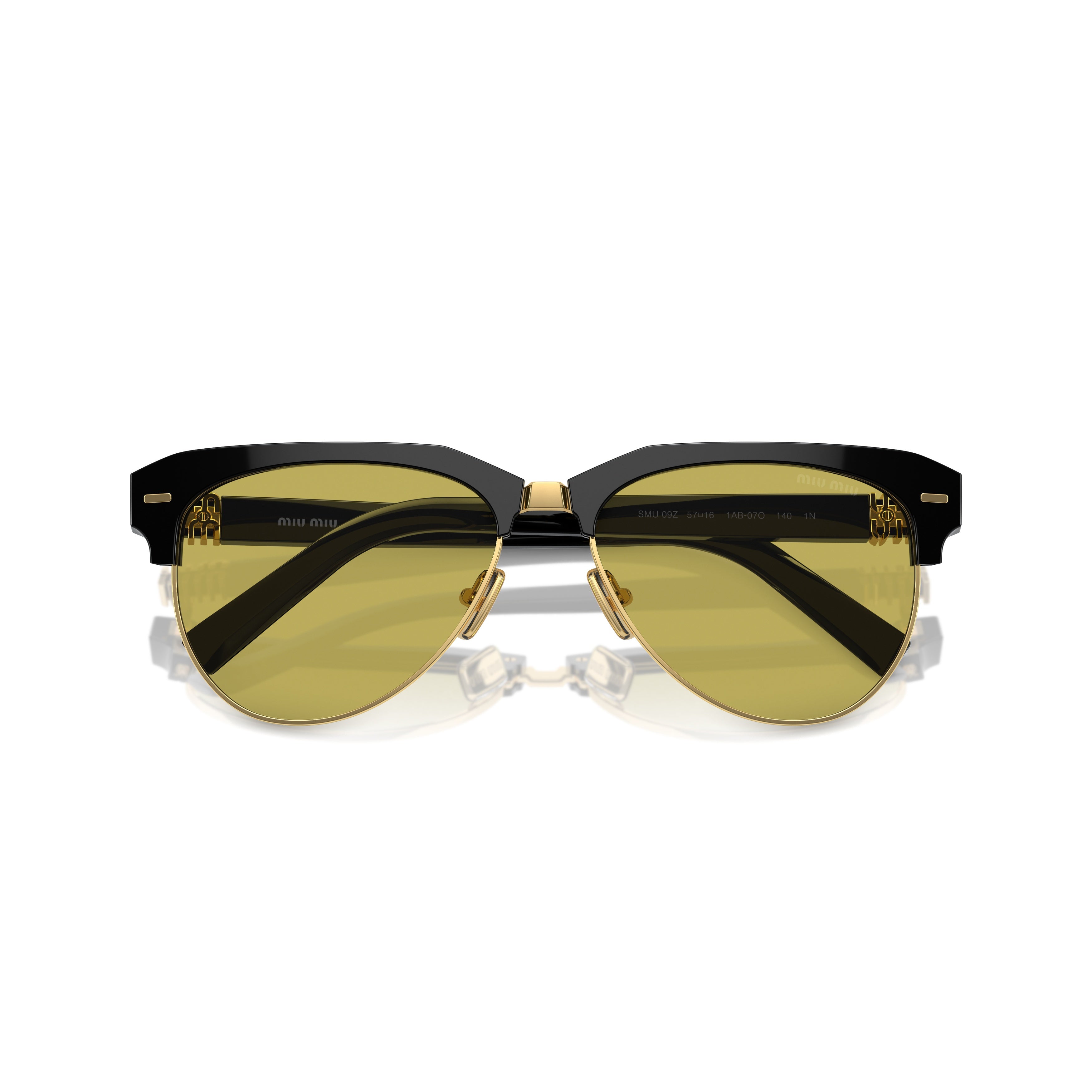 0mu 09zs Bold Half-Rim Sunglasses