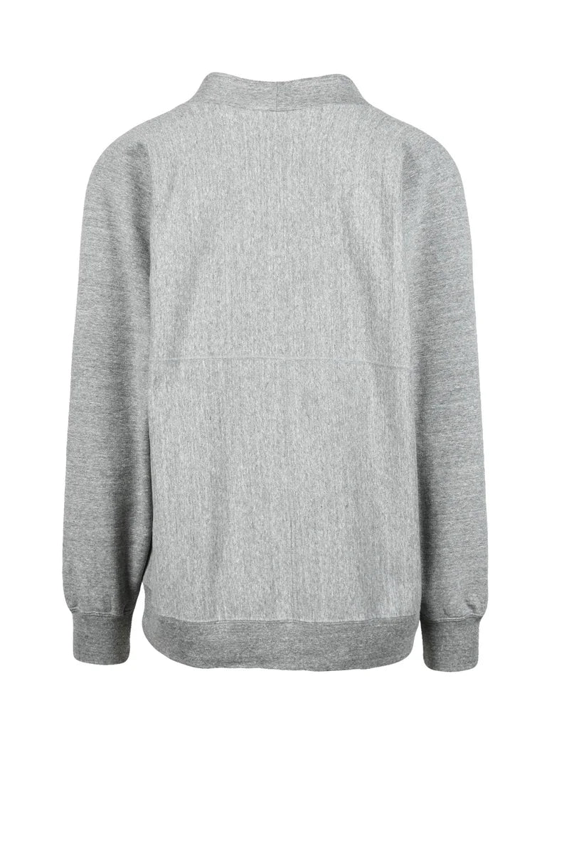 Sweatshirt Cardigan Brushed Interior - Grey