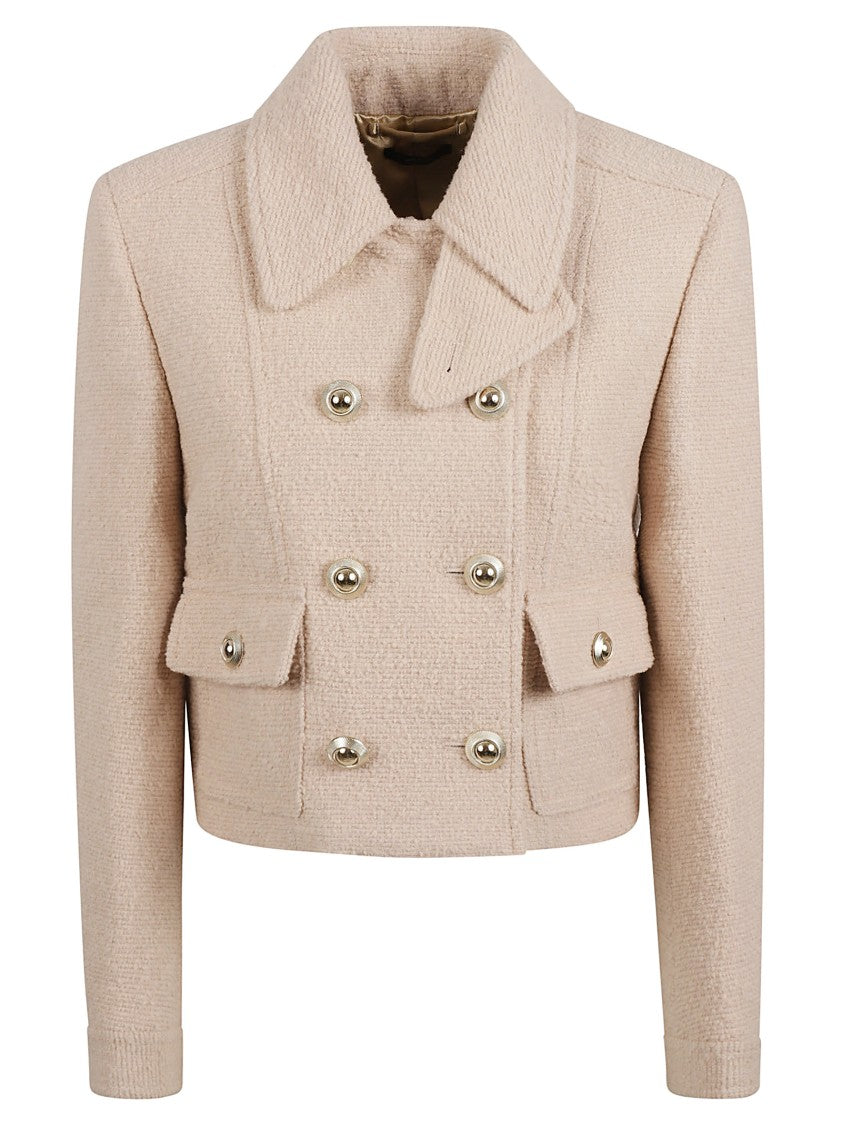 Double-Breasted Jacket With Gold Buttons