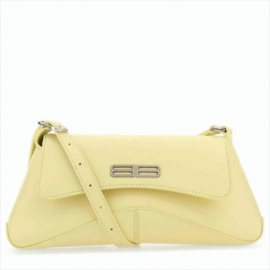 Structured Flap Bag with Aged-Silver Hardware