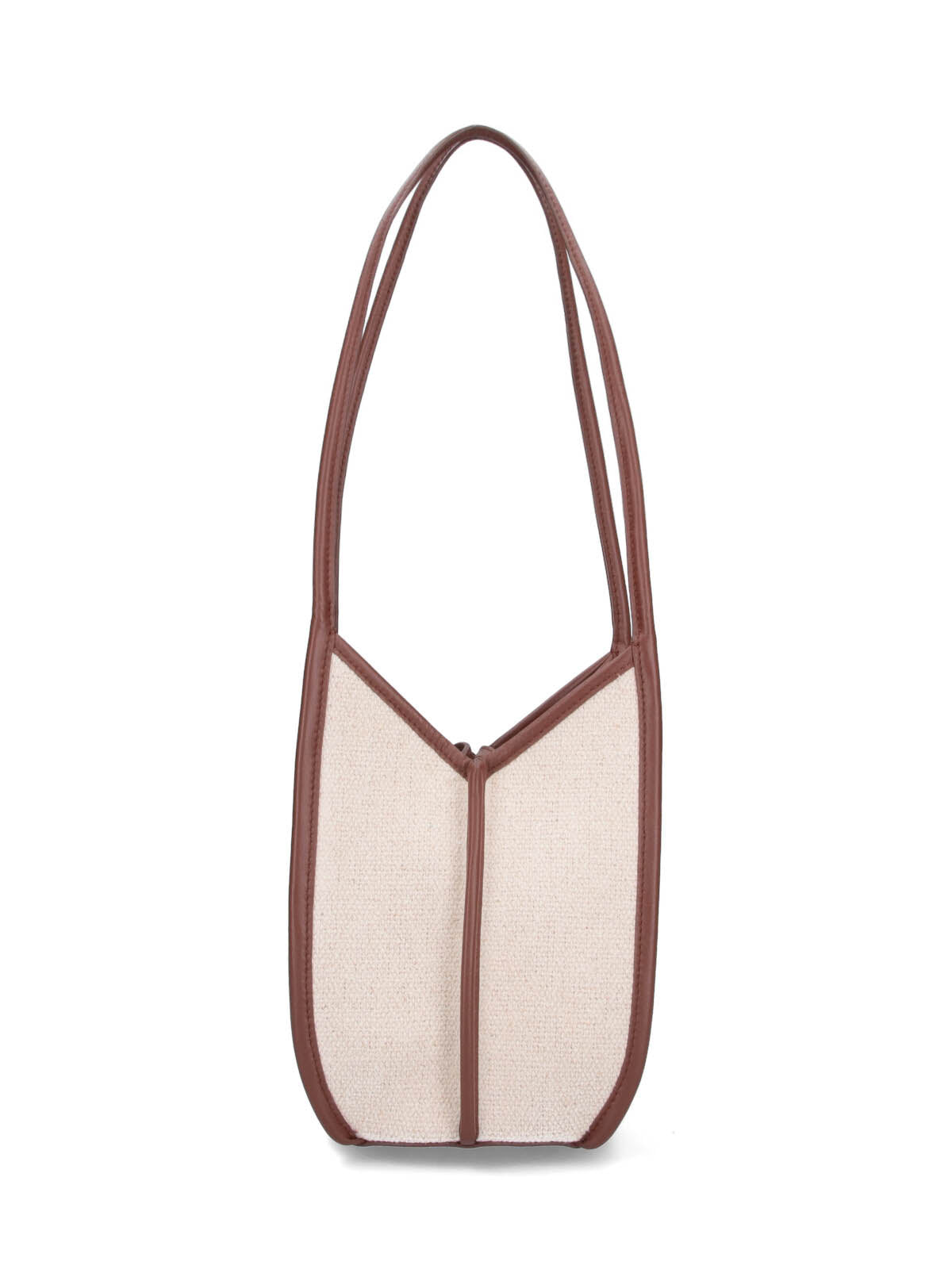 Off-White Structured Fabric Leather Trim Bag