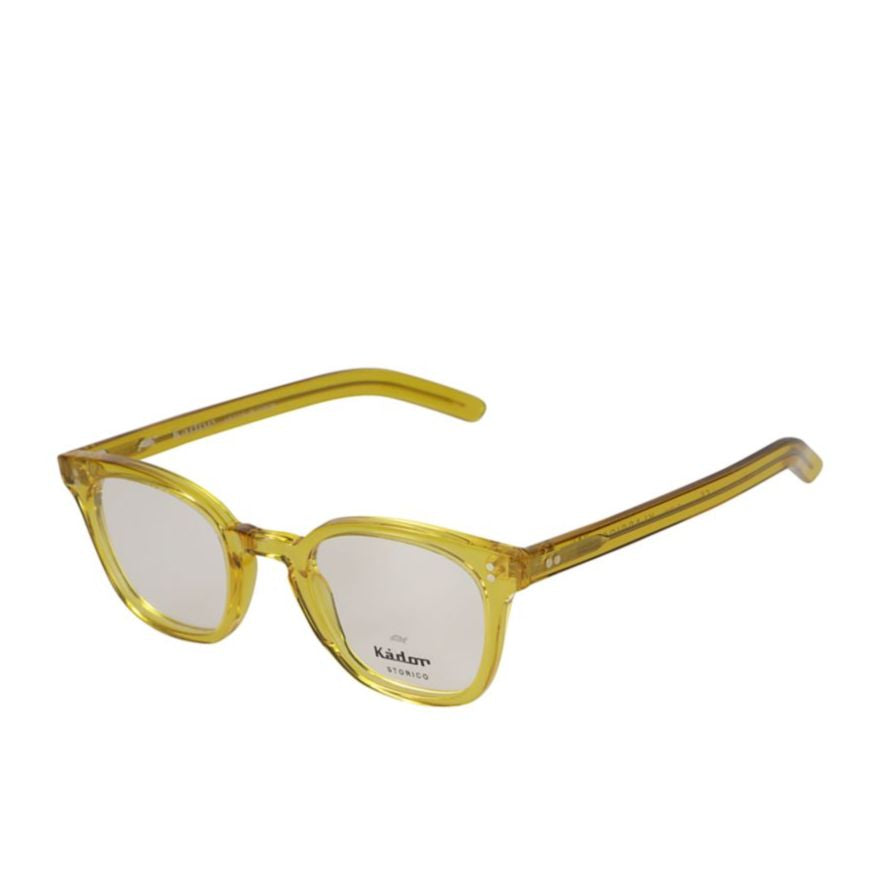 Klassiko Translucent Yellow Square Eyeglasses with Slim Temples