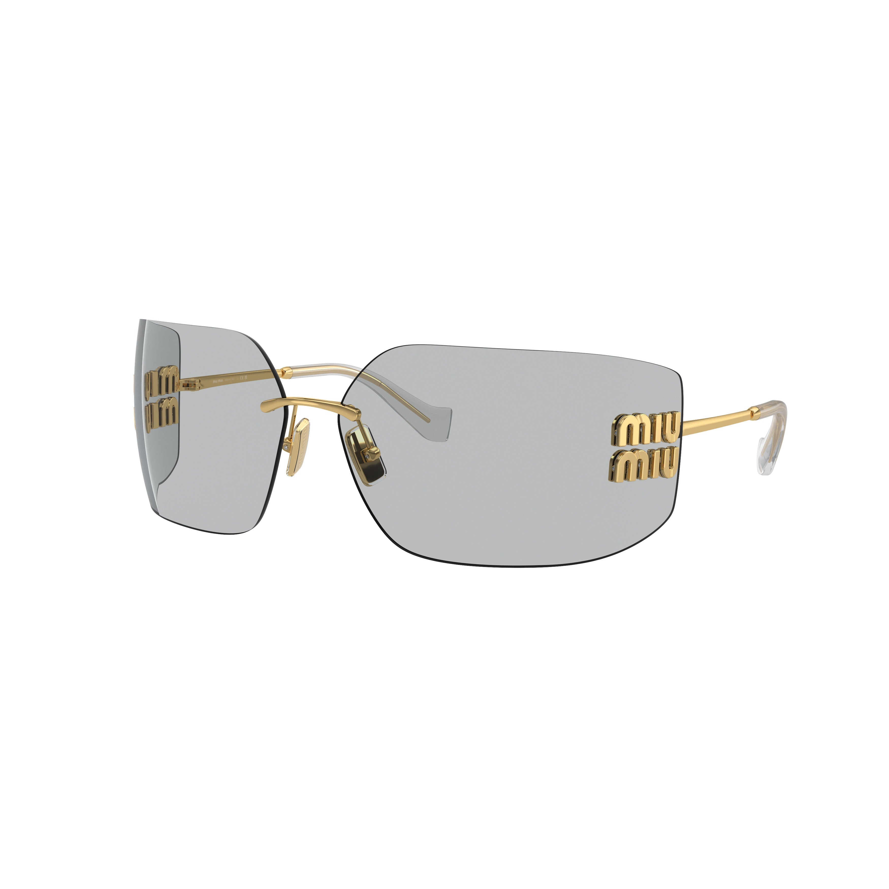 0mu 54ys Rimless Square Sunglasses