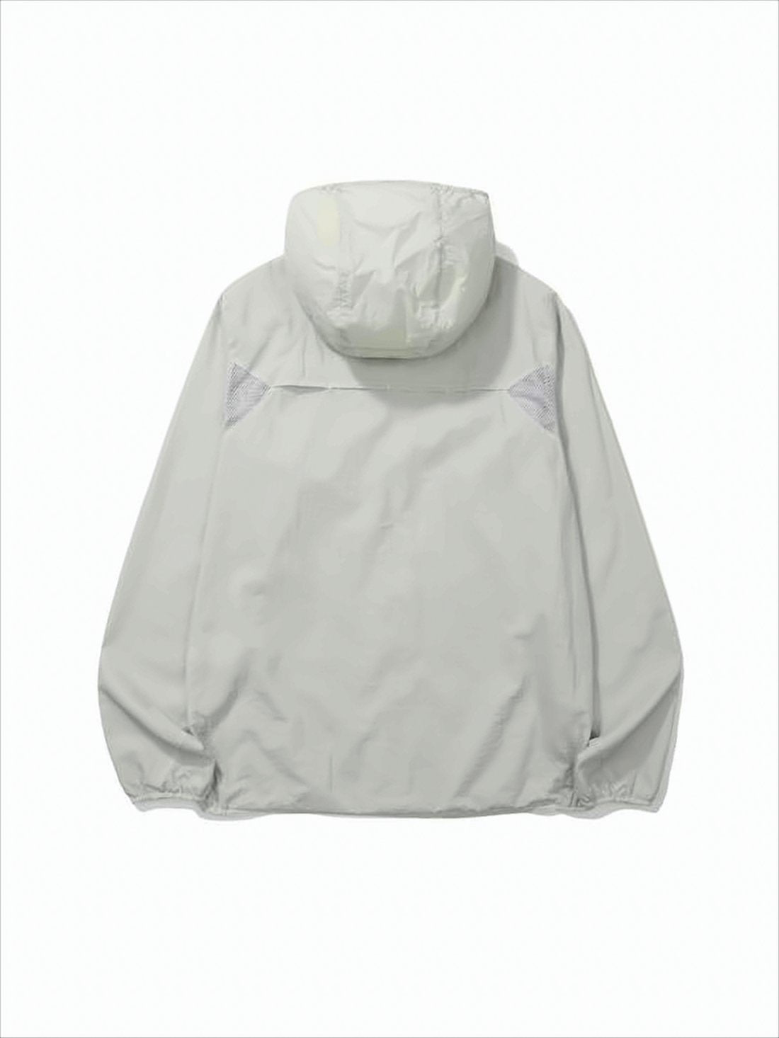 Hooded Nylon Jacket with Contrast Zipper