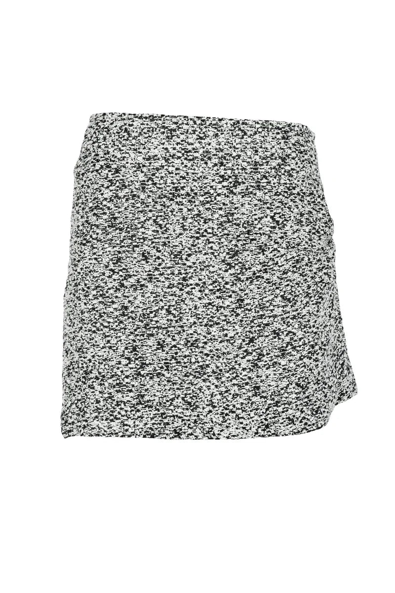 Mini Skirt Bouclé - White/Black
