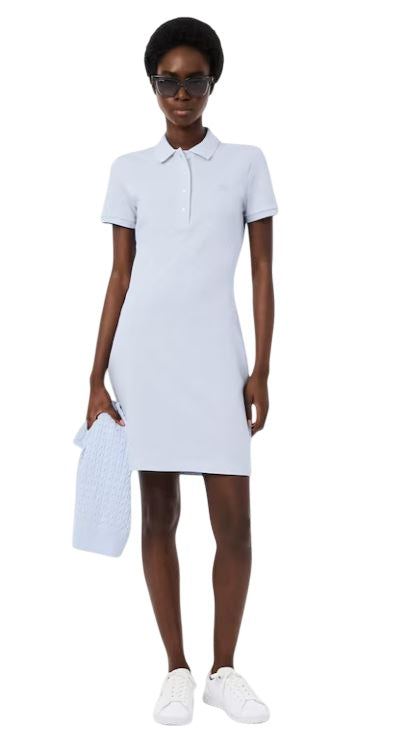Fitted Stretch Cotton Piqué Mini Dress