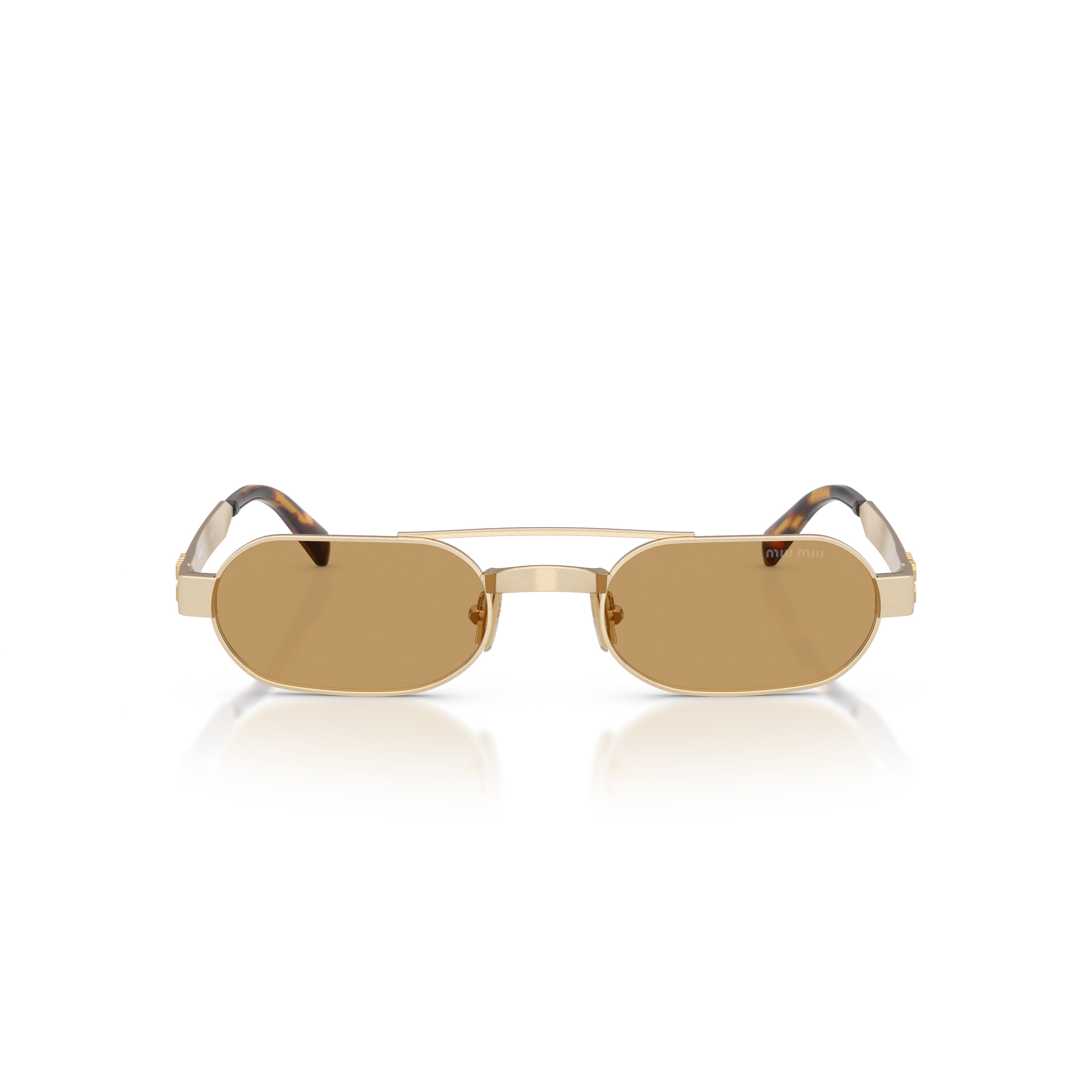 0mu B52s Rectangular Gold Metal Frame Sunglasses