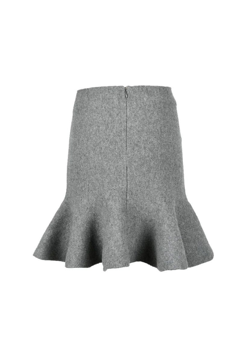 Wool and Cashmere Skirt - Grey