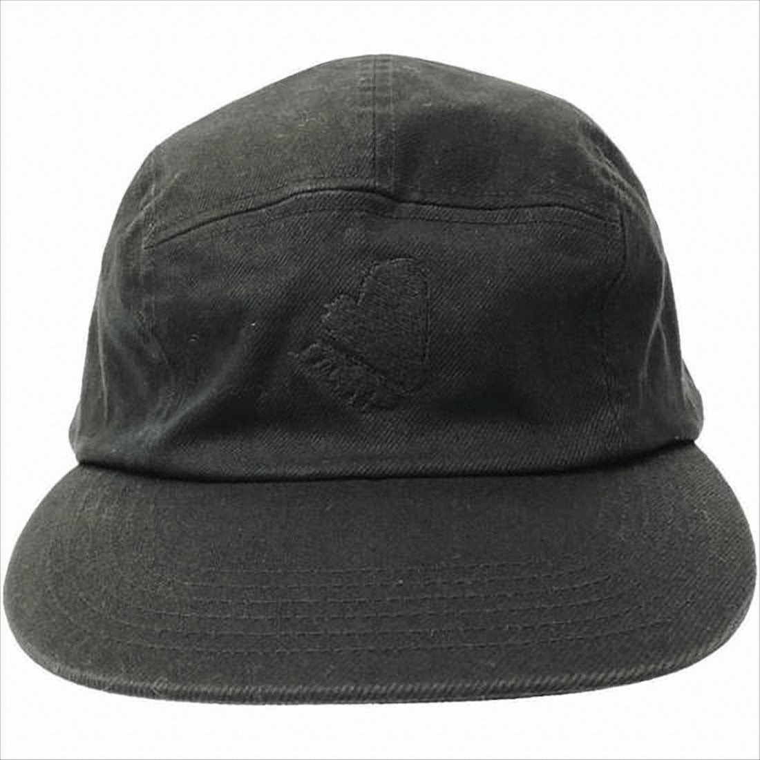 Structured Black Five-Panel Cap With Adjustable Strap