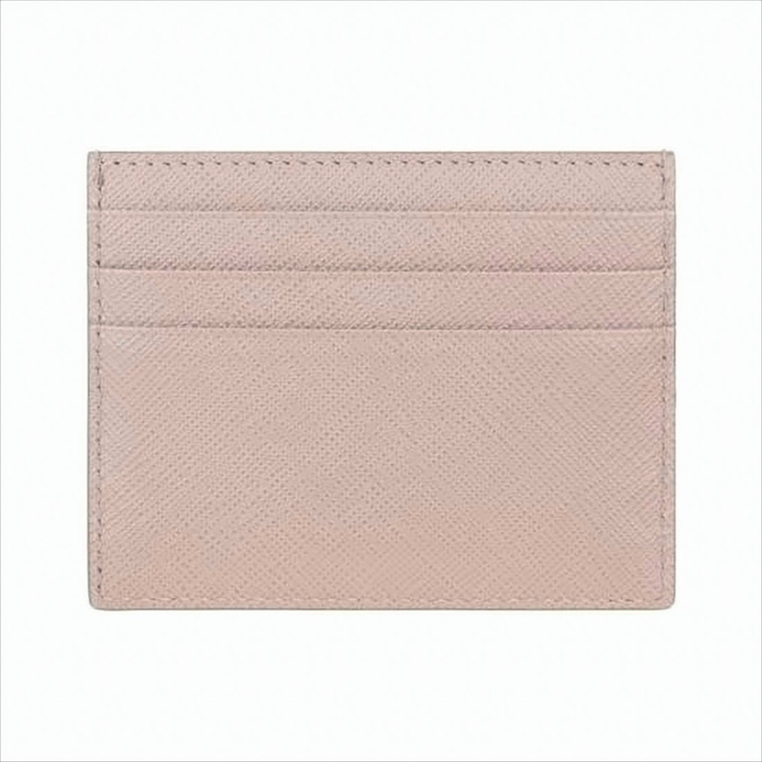 Textured Calf Leather Cardholder with Gold-tone Logo