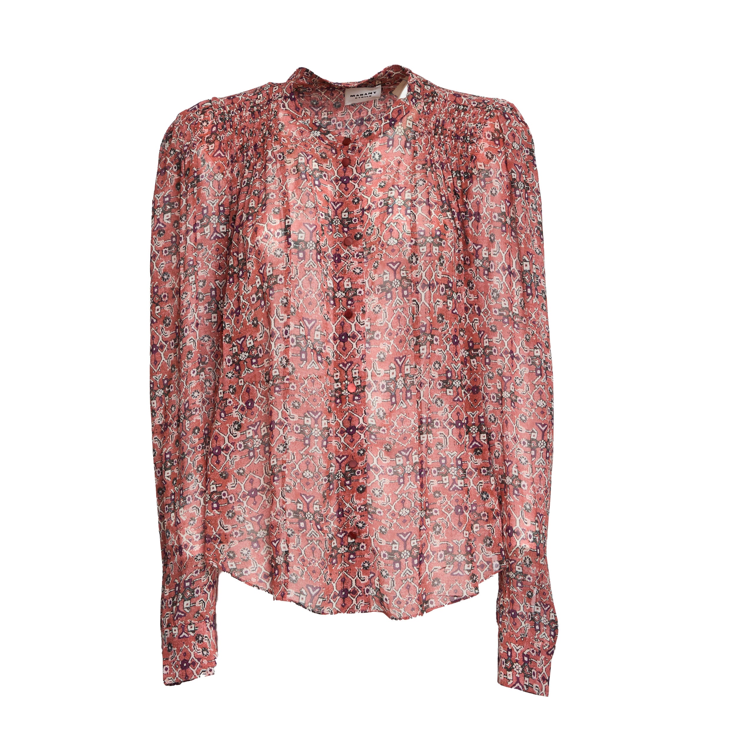 Noeline Blouse In Printed Crêpe
