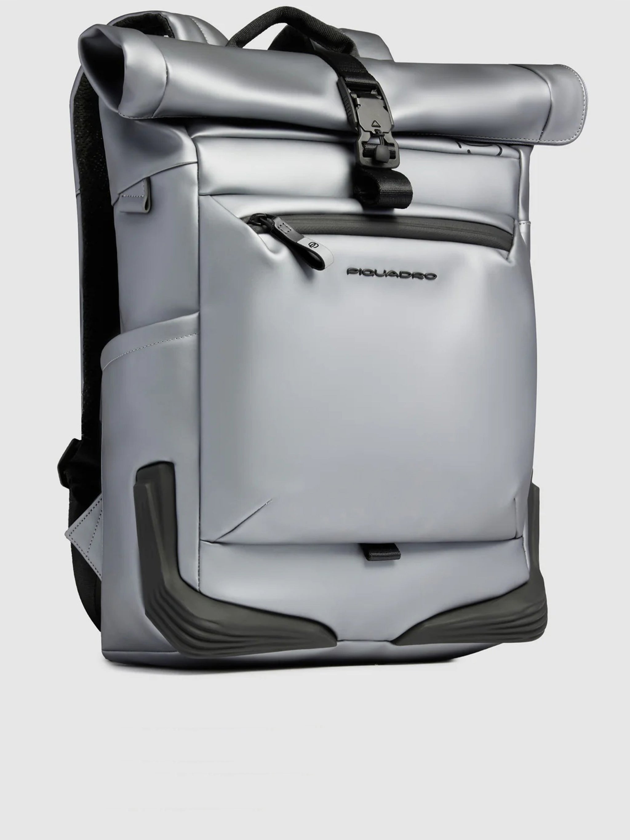 Grey Zaino Roll-Top Tessuto Structured Backpack