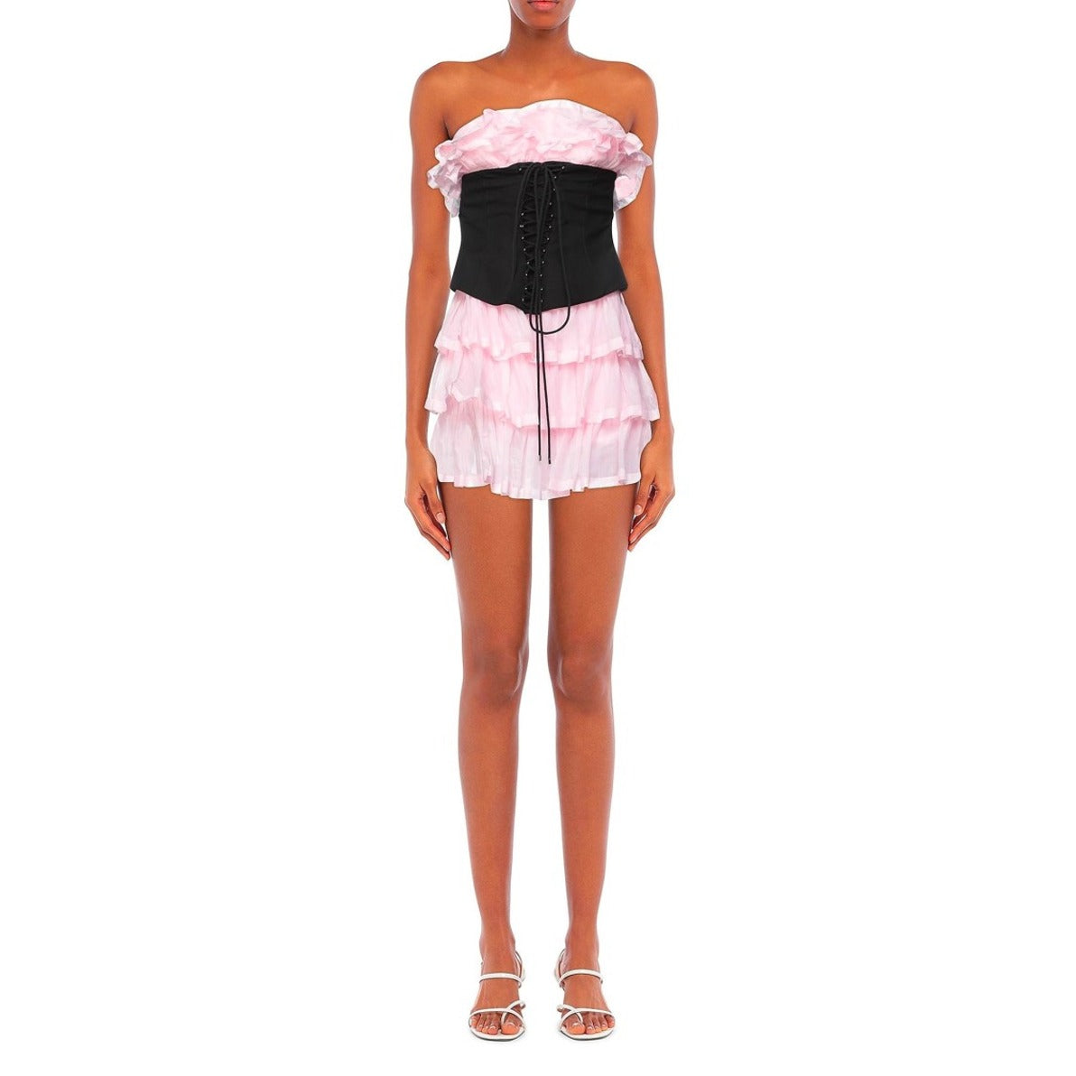 Strapless Tiered Mini Dress