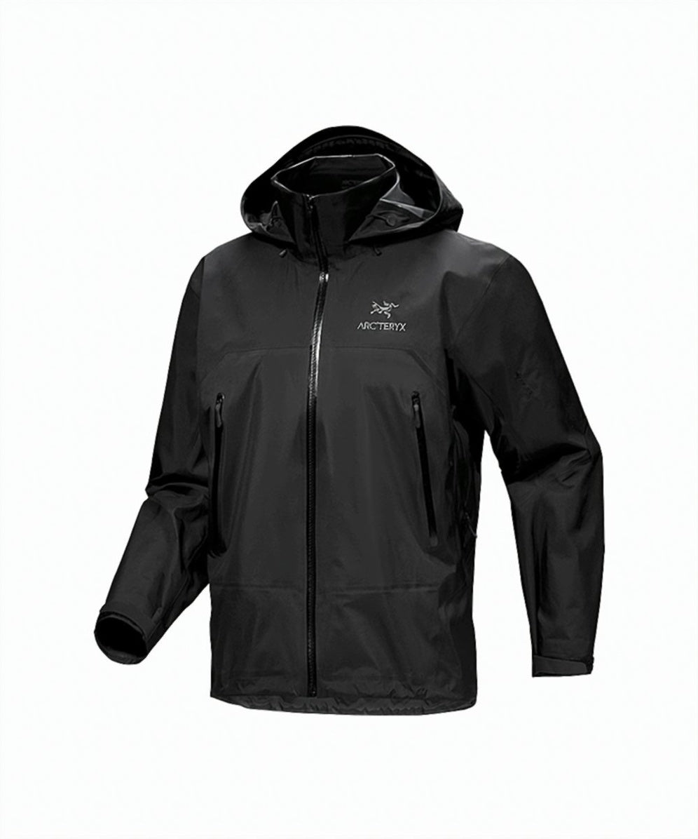 Hooded Black Nylon Arc'teryx Jacket