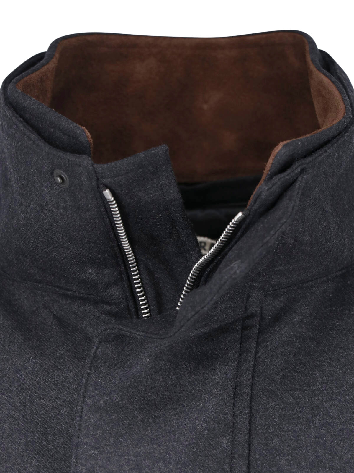 Black Structured High Collar Jacket