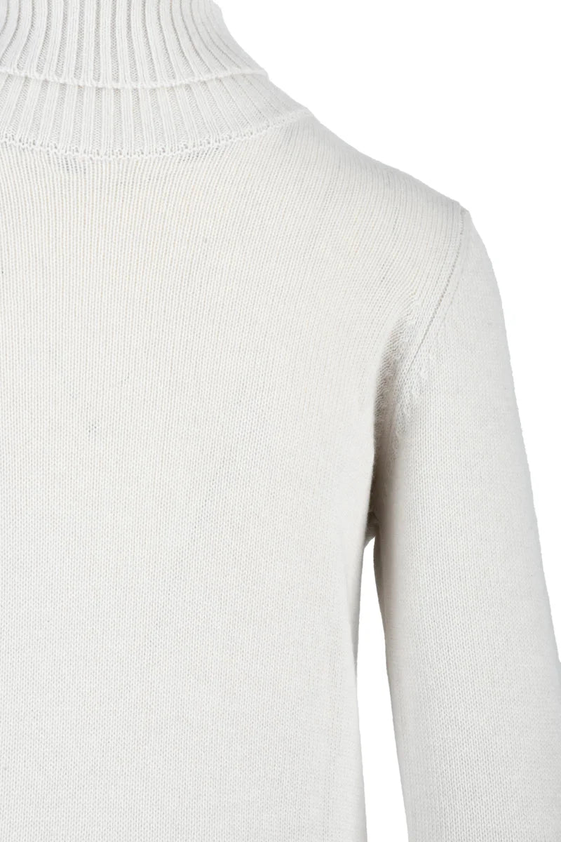Cashmere Turtleneck Sweater - White