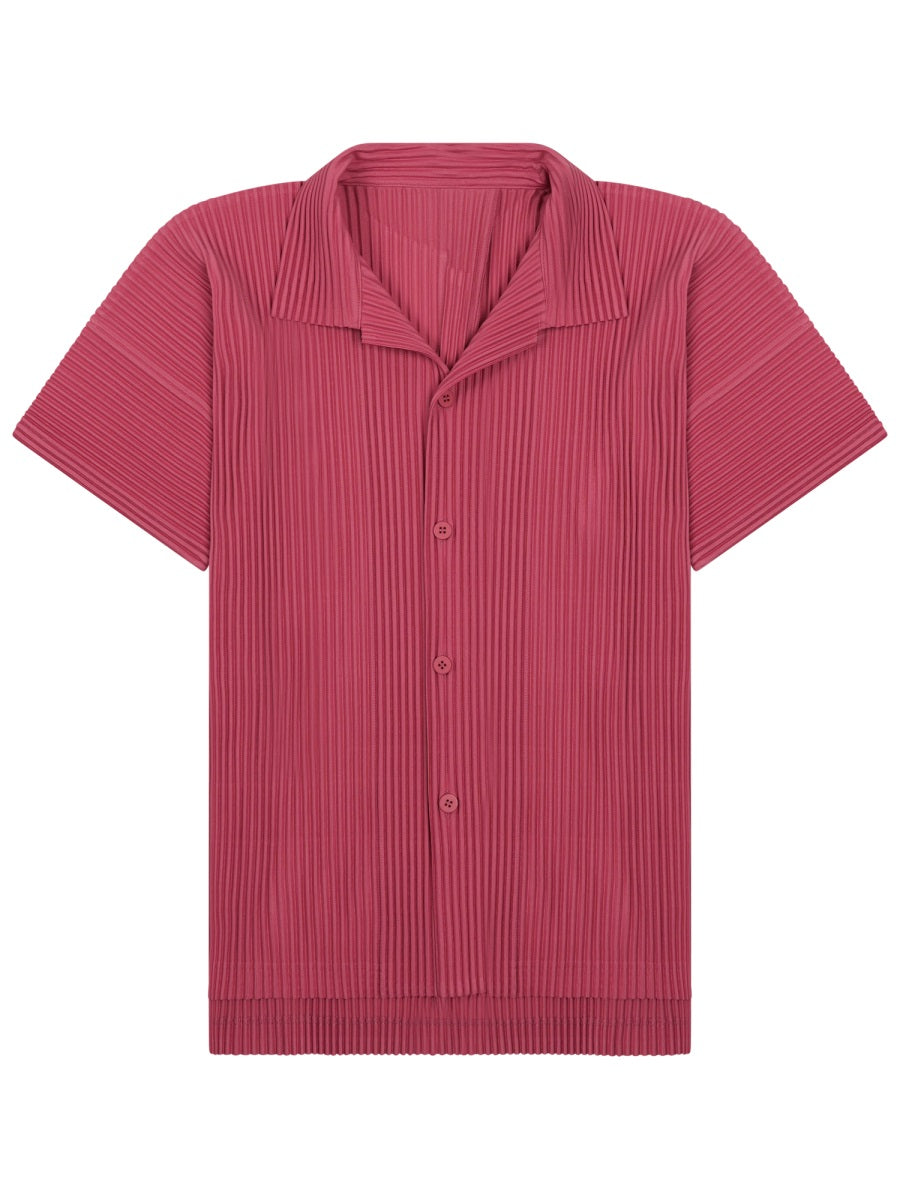 Pleated Texture Polo Shirt