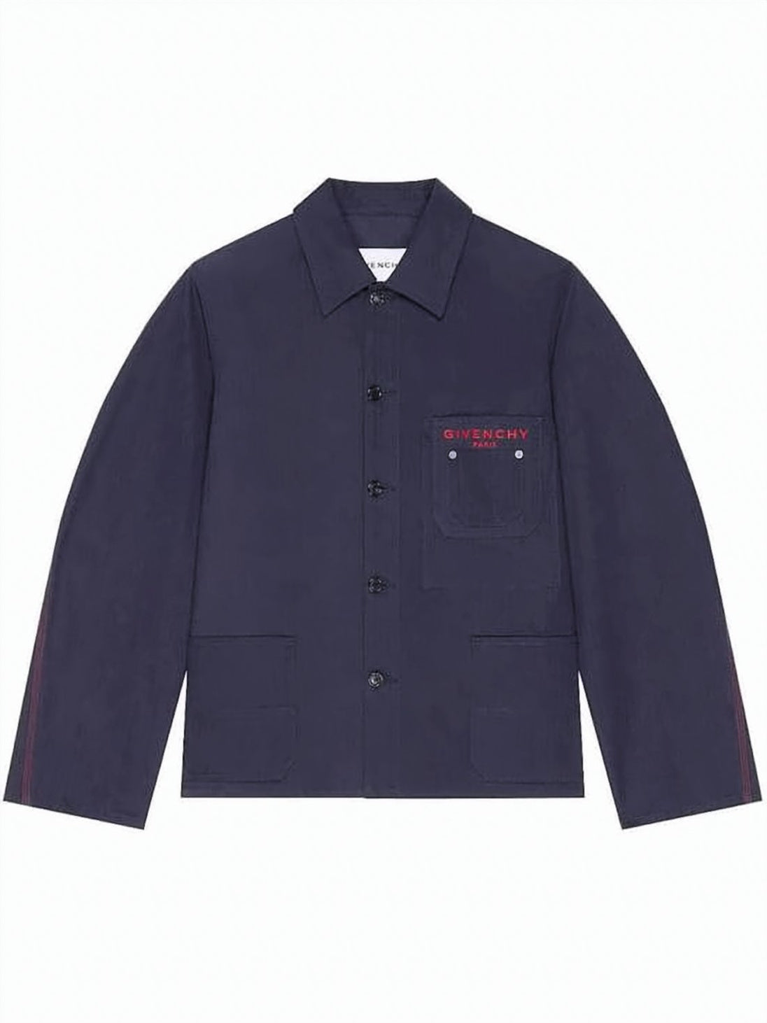Structured Denim Jacket with Classic Collar