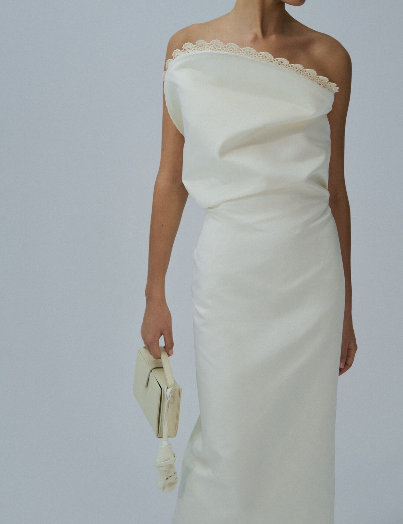 Midi Dress with Sculptural Floral-Inspired Design