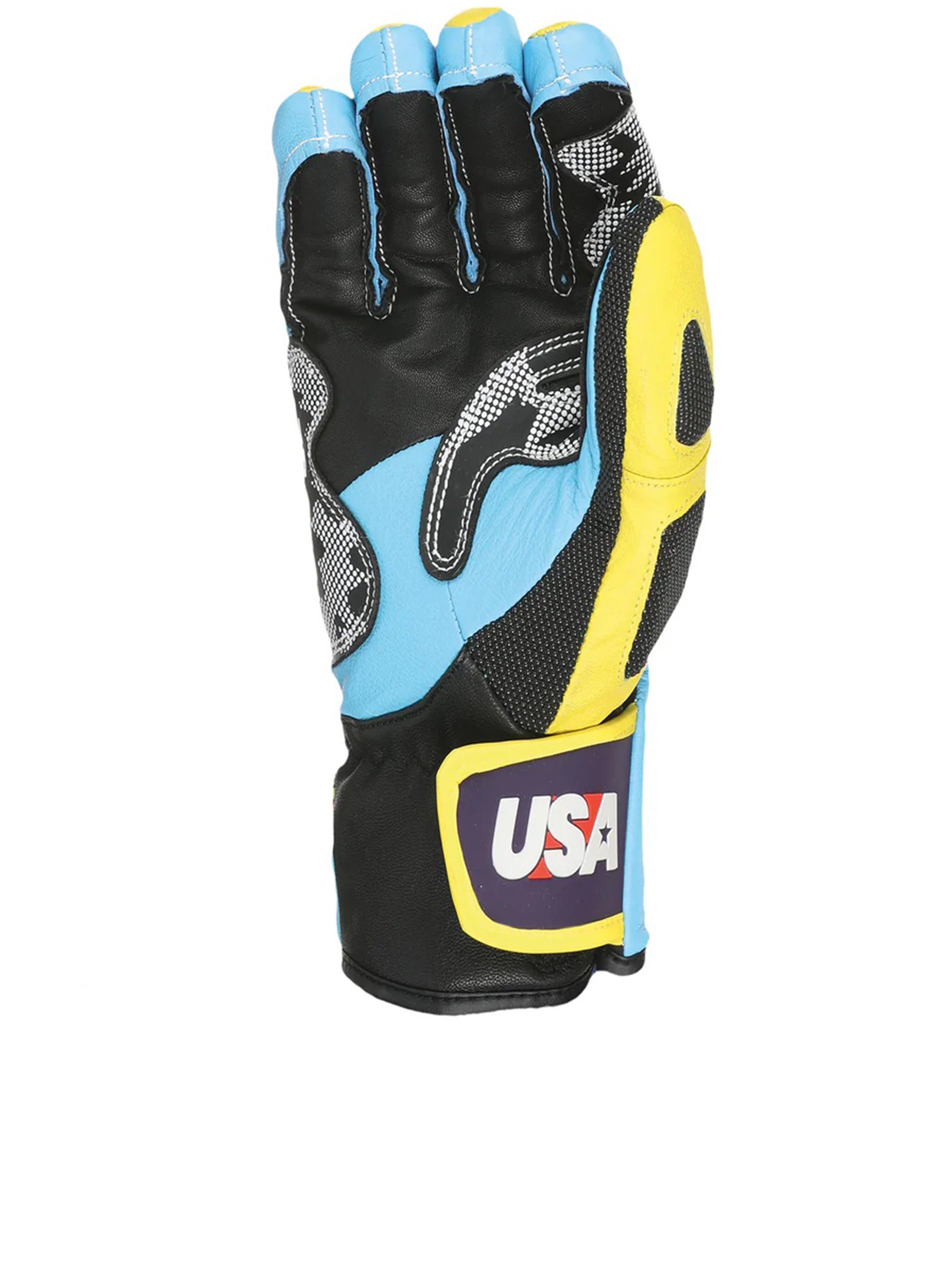 Yellow Guanto SQ Graphic Print Gloves