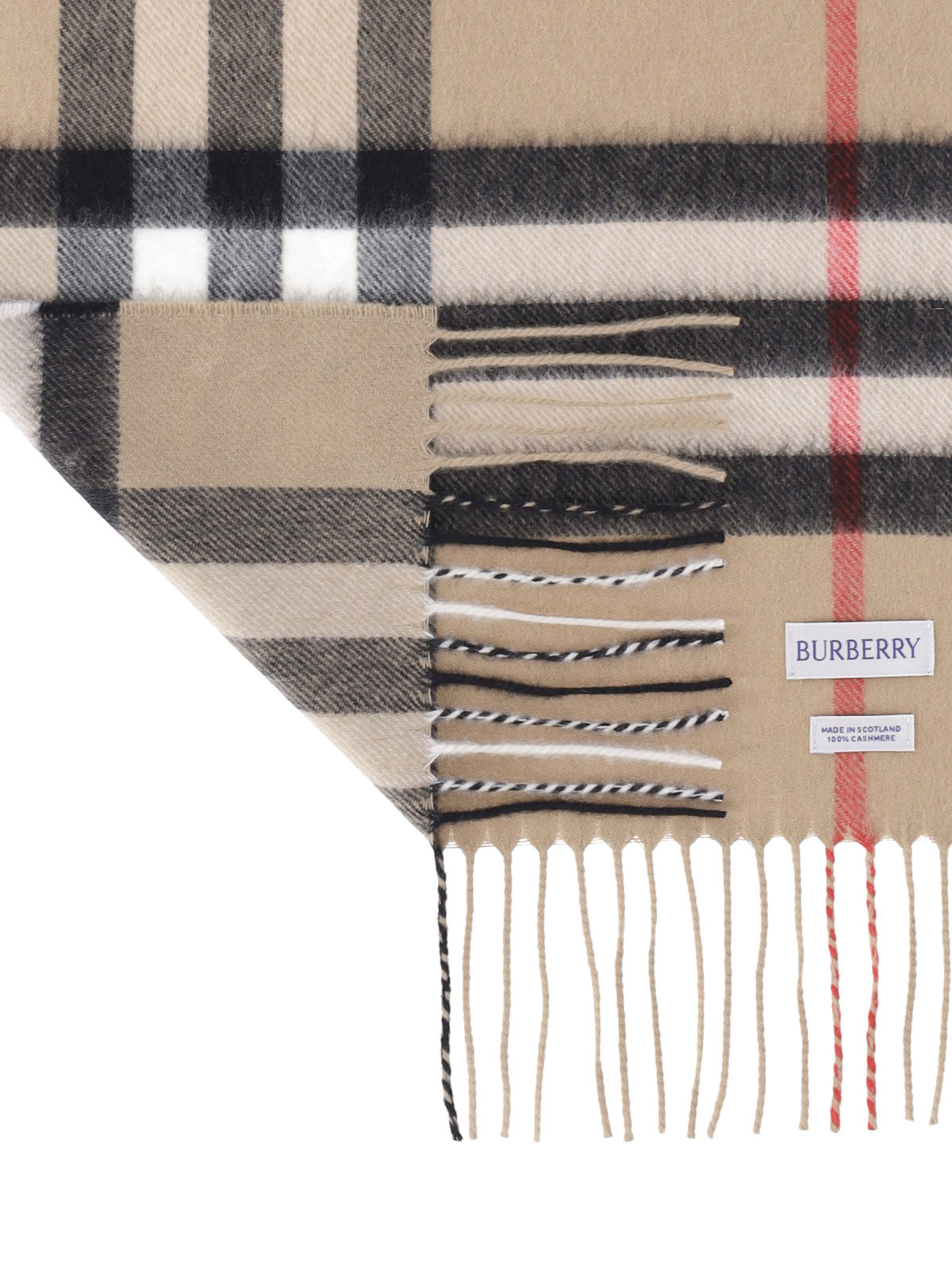 Cashmere Scarf with Multicolor Iconic Check Pattern