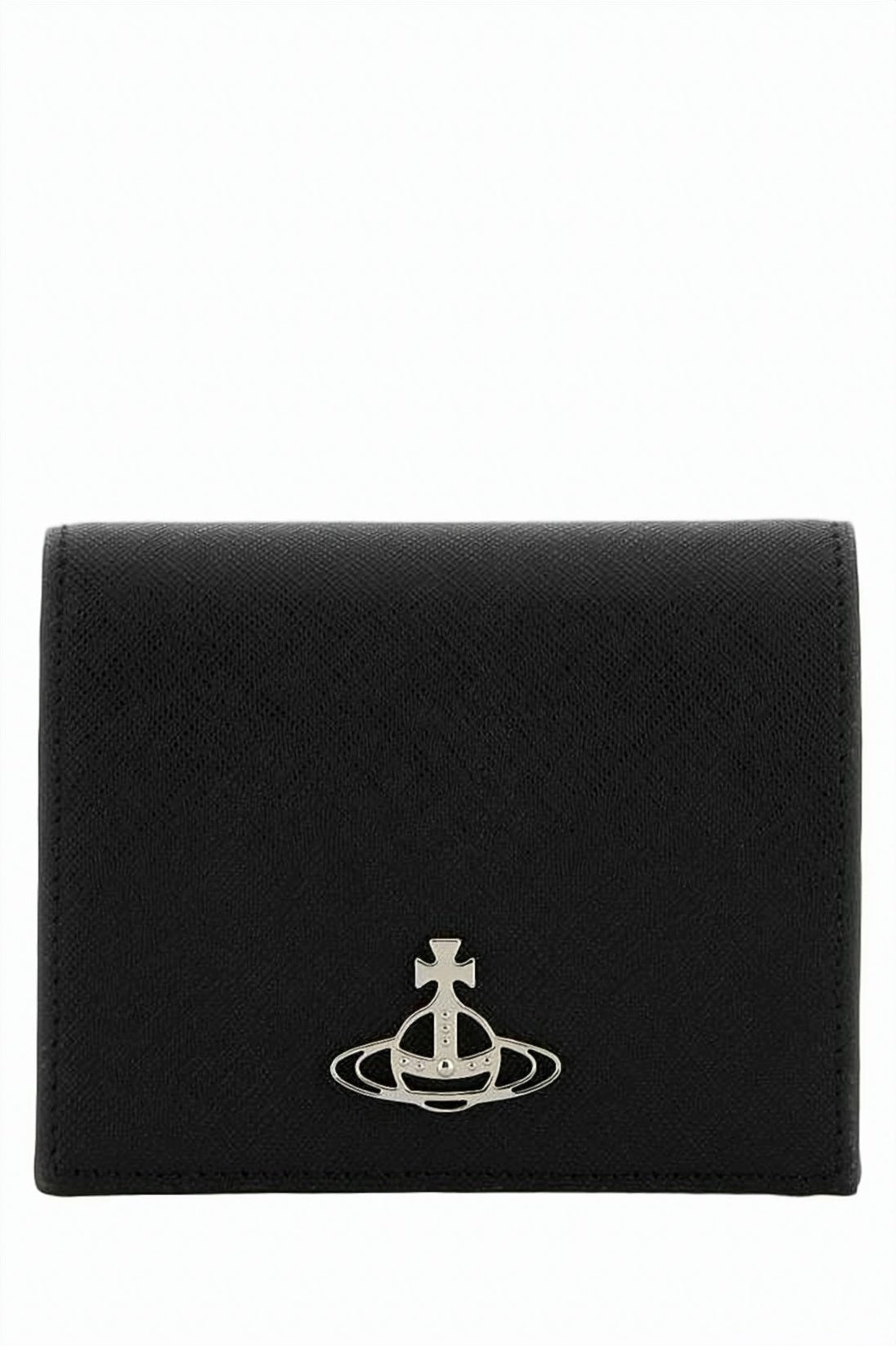 Textured Cowhide Leather Fold-Over Wallet