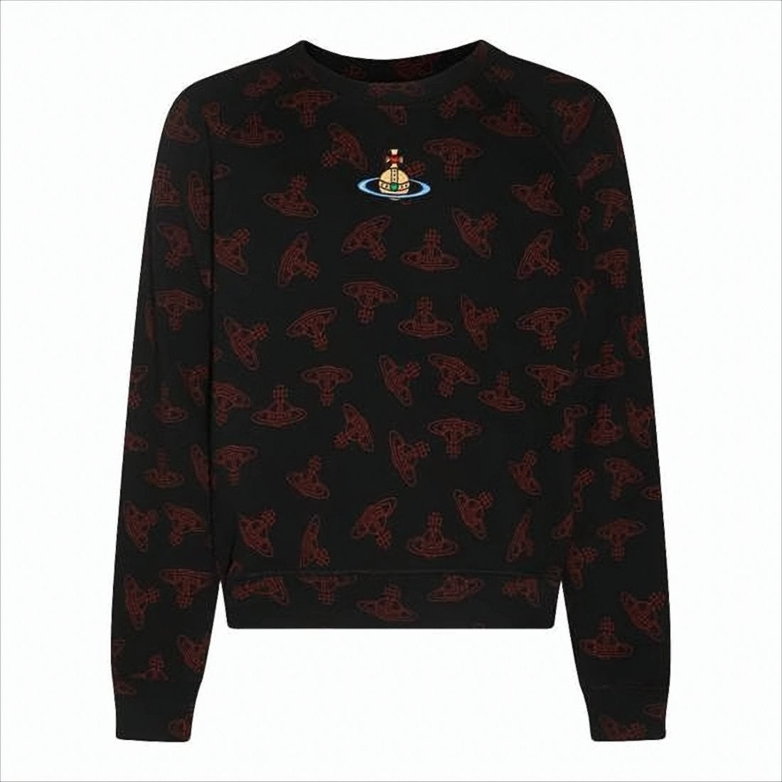 Long-Sleeve Cotton T-Shirt with Orb Motif