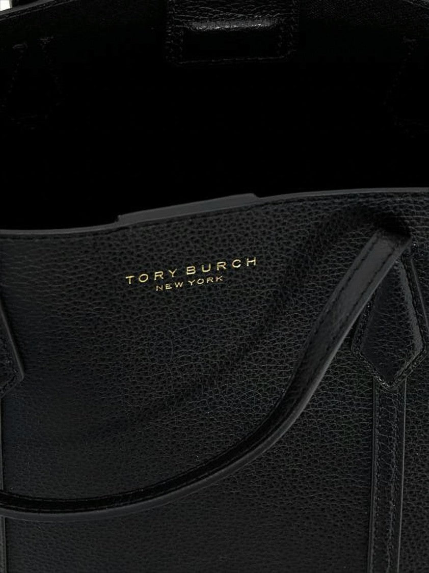 Textured Cow Leather Tote Bag with Structured Silhouette