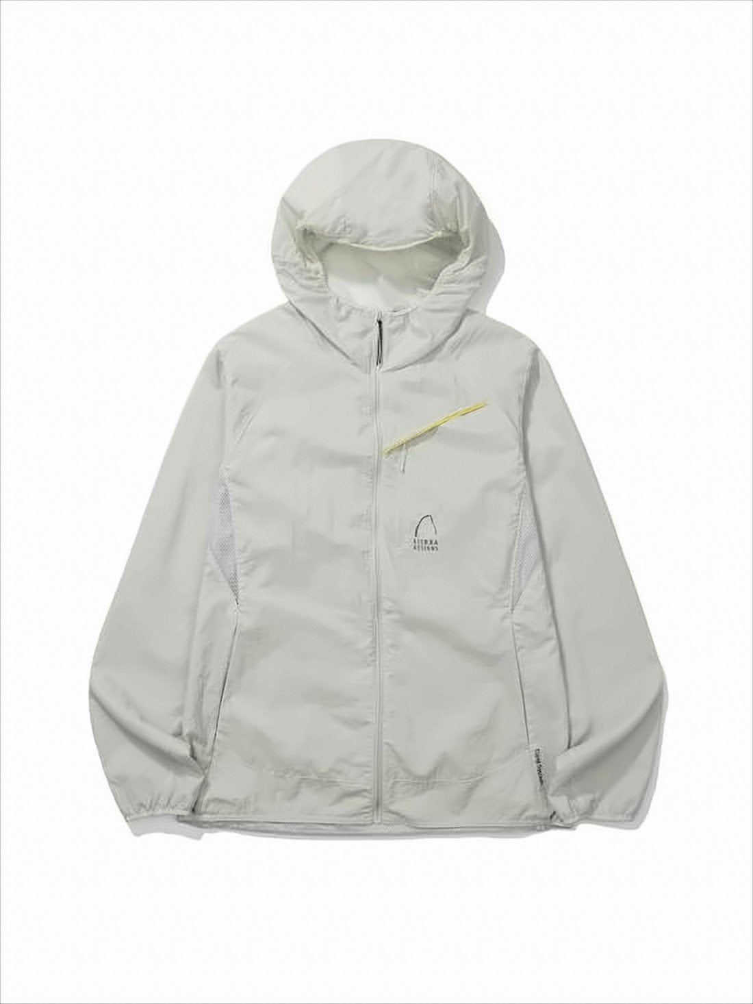 Hooded Nylon Jacket with Contrast Zipper