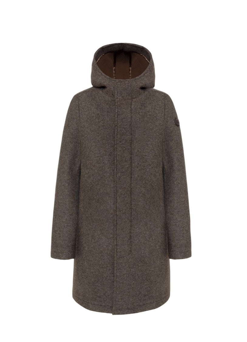 Tailored Brown Hooded Coat