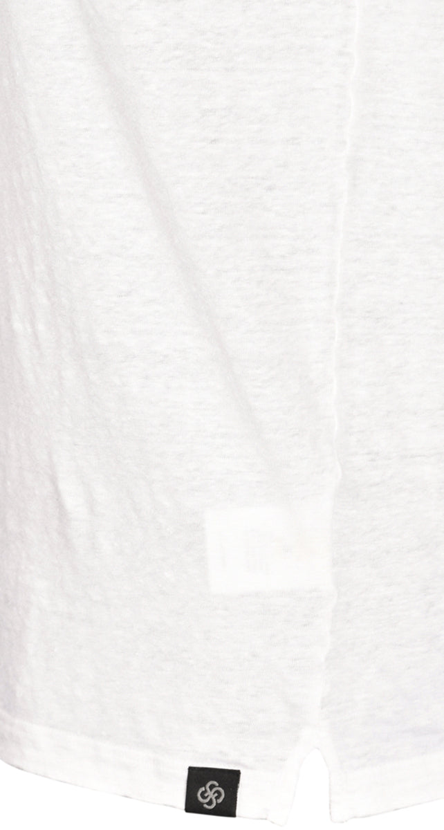 Linen Crewneck Short Sleeve T Shirt