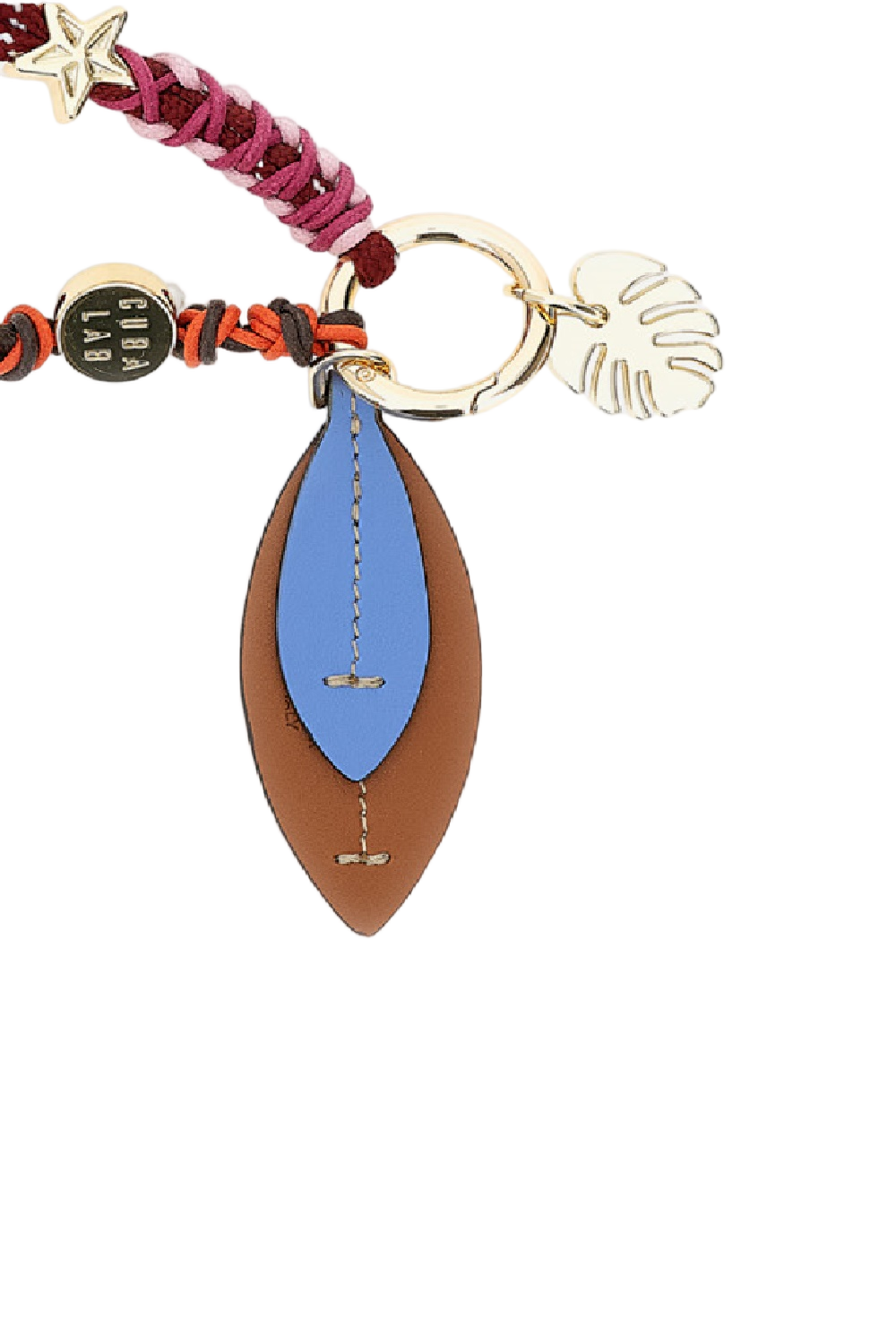 Multicolor Fabric Cord Keychain