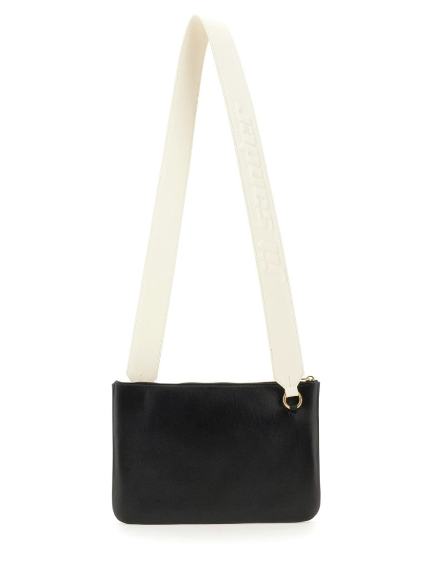 Black Lg Sheepskin Link Shoulder Bag
