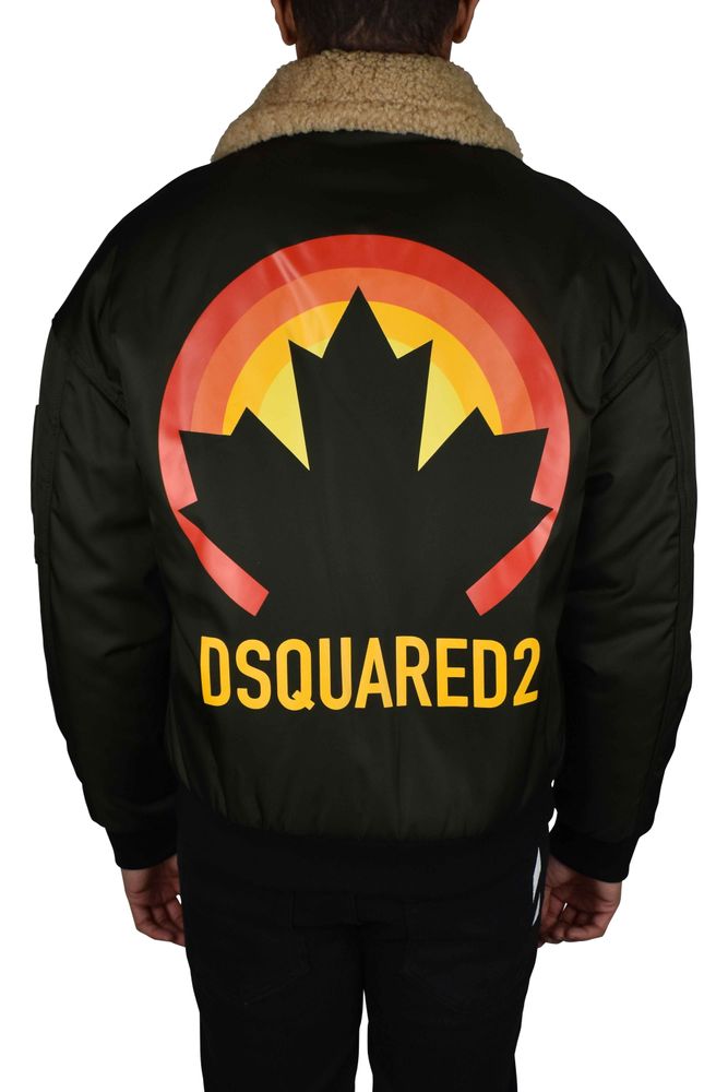 Khaki Green Nylon Bomber Jacket