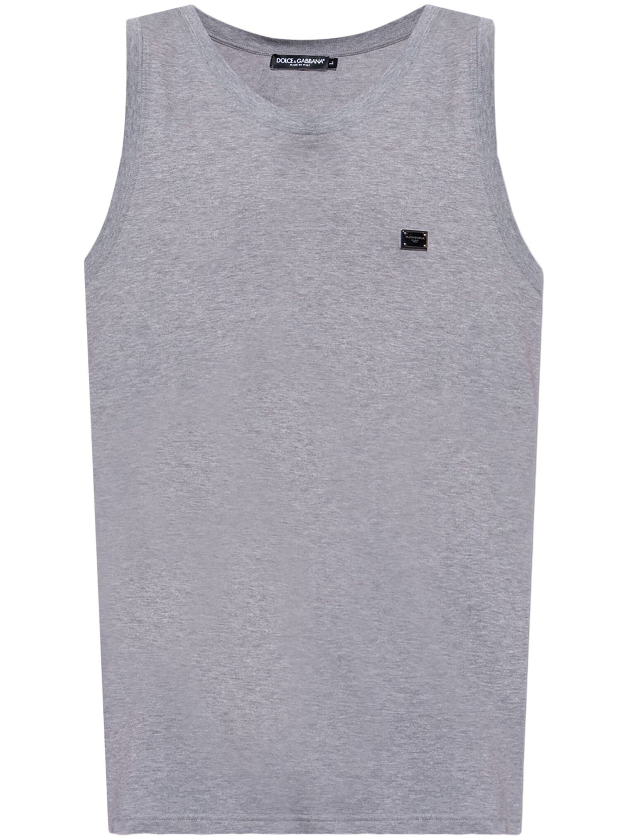 Relaxed Fit Cotton Jersey Logo Tank