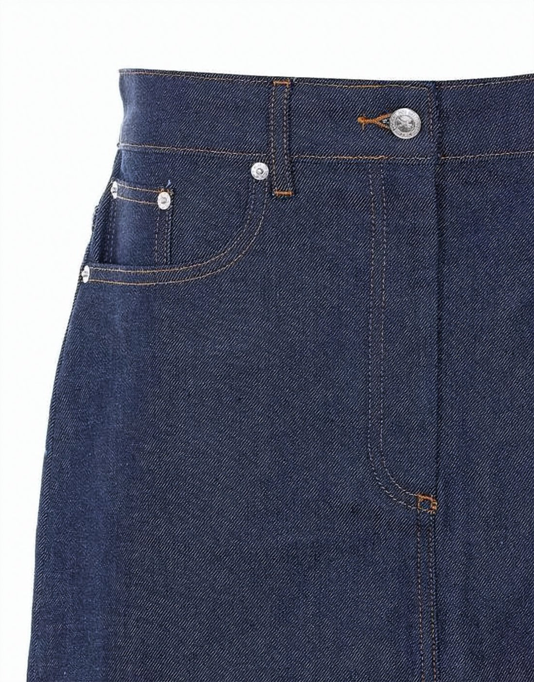 Classic Denim Midi Skirt
