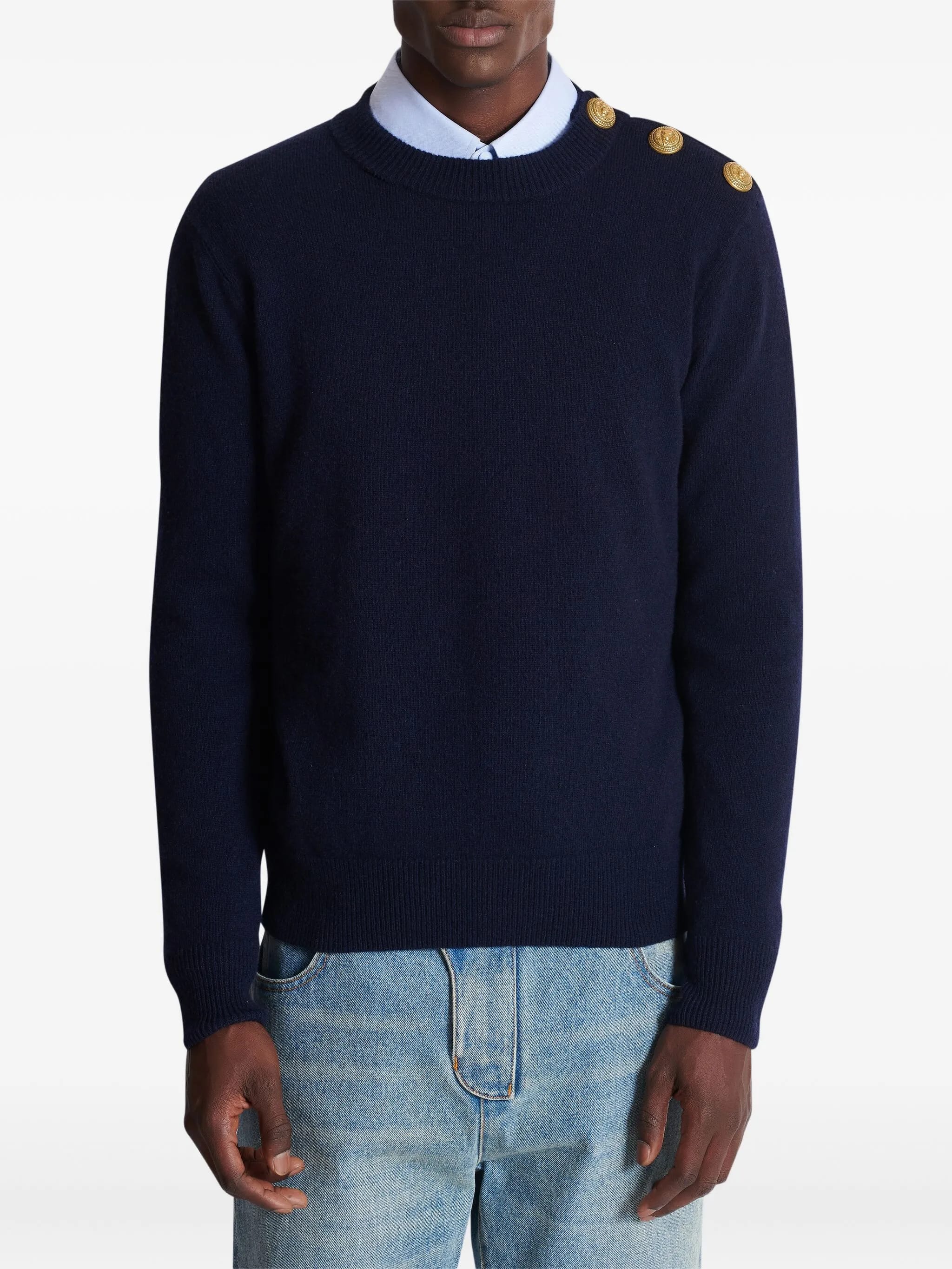 Dark Navy Classic Crew Neck Sweater