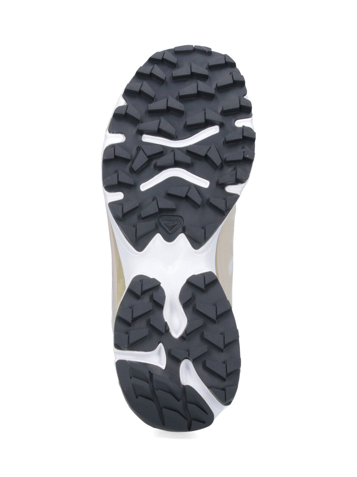 Slip-On Beige Mesh Sneakers With Textured Rubber Sole