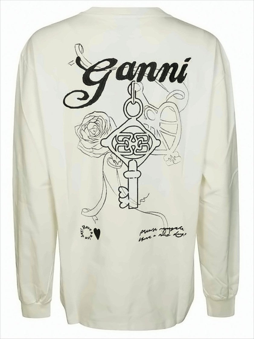 Relaxed Fit Long-Sleeve Shirt With Intricate Artwork