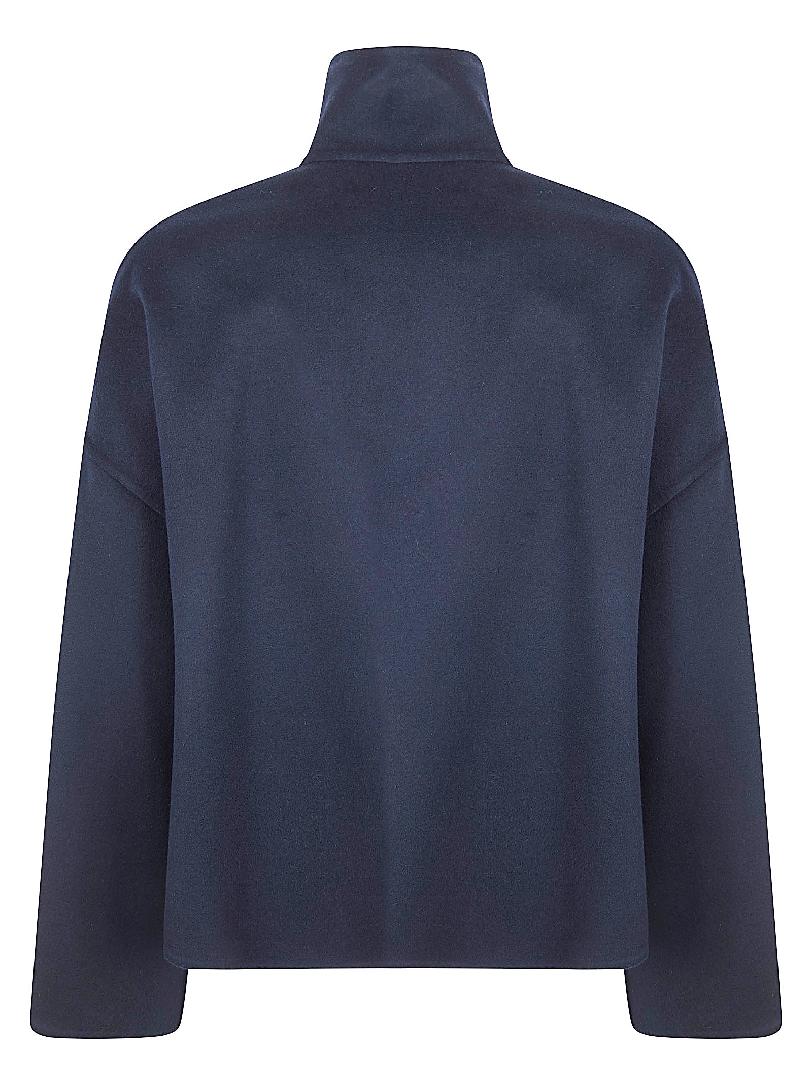 Cropped Boxy Long-Sleeves with High Collar