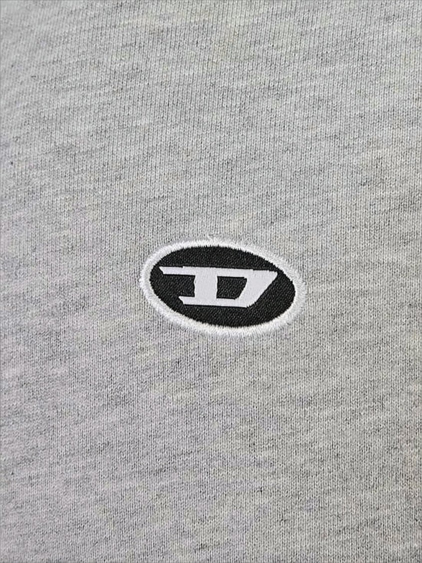 Light Grey Heathered Hoodie with Embroidery