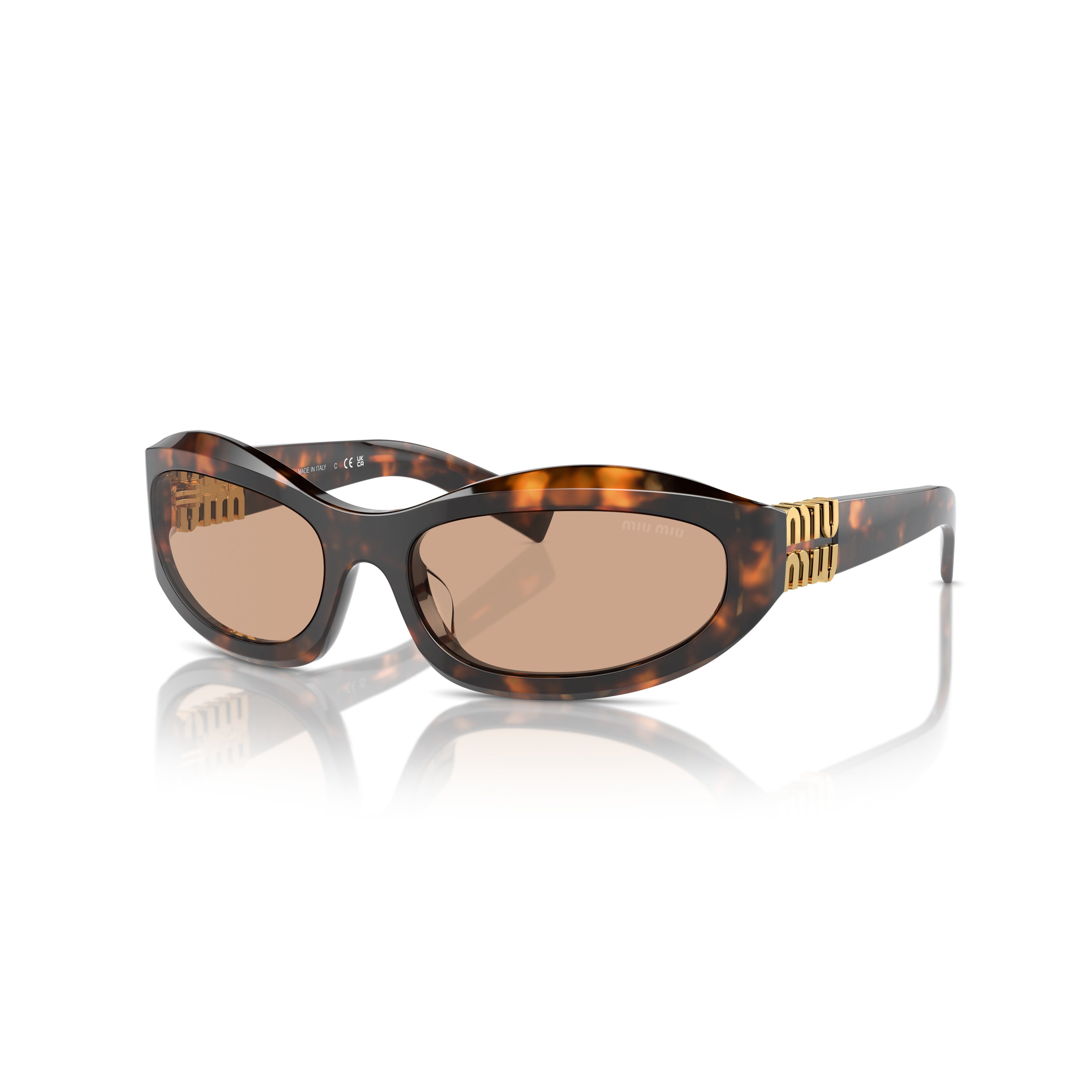 0mu 14zs Oval Tortoiseshell Sunglasses