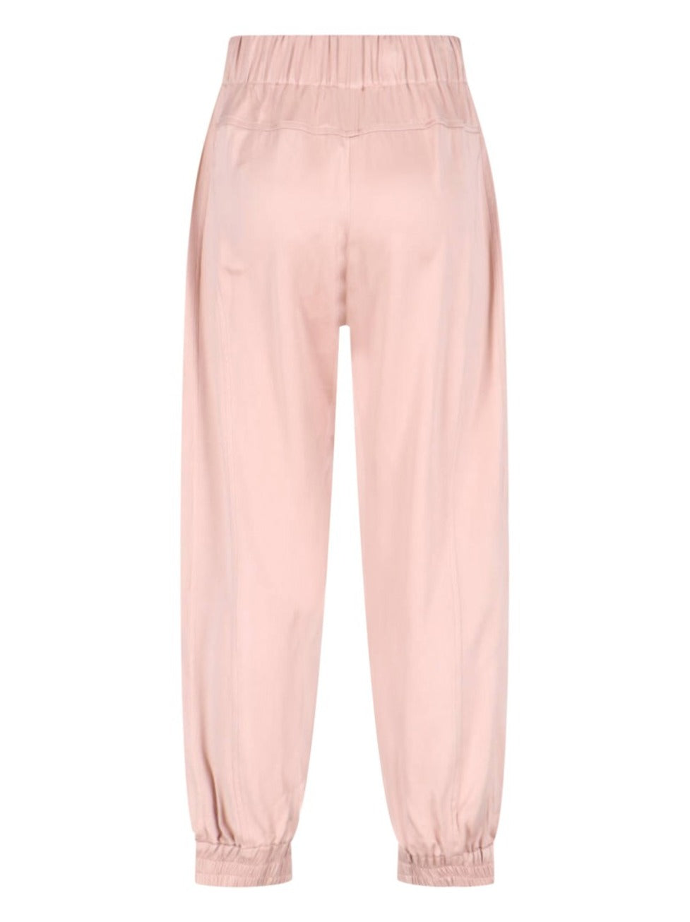 High-Waisted Silk Blend Athletic Pants With Drawstring Closure