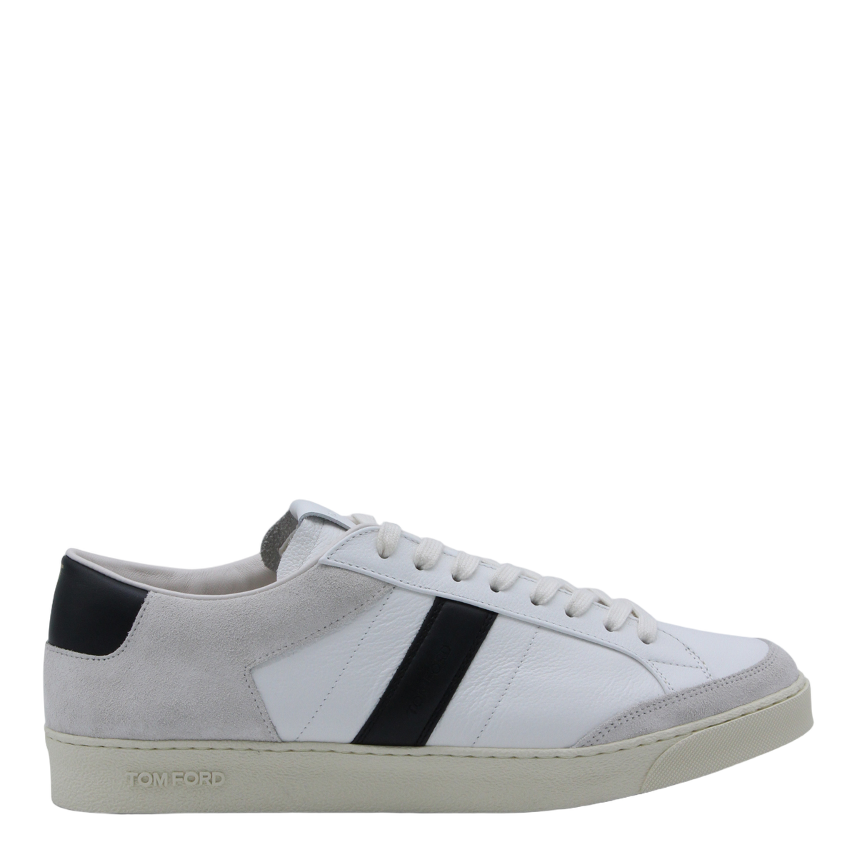 Low-Top Sneakers with Grey Suede Overlays
