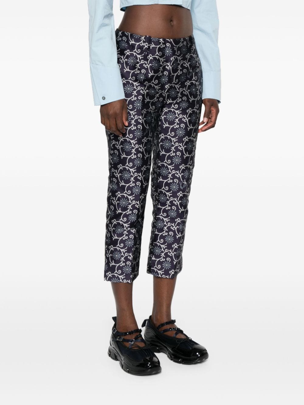 Midnight Blue Cropped Trousers