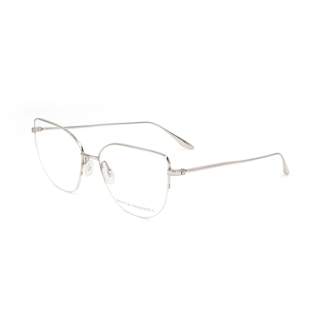 Bp5004 551yc Minimalist Cat-Eye Eyeglasses with Silver-Tone Frame